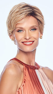 Model is wearing WONDER by GABOR in color LIGHT-BLONDE | Light ash blonde, Swedish blonde or blonde highlighted by the sun