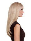 Model is wearing NEXT TOP MODEL by TressAllure in color 19/23/R12 | A beautiful blend of Platinum Blonde and Pale Golden Blonde, shaded with Dark roots