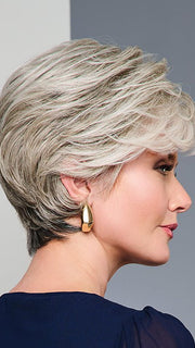 CURATED CUT by RAQUEL WELCH in color RL56/60 SILVER | Lightest Gray Evenly Blended with Pure White