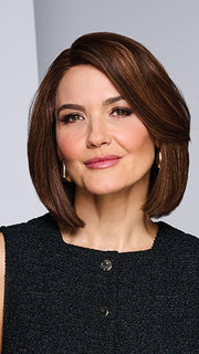 LONGING FOR LONDON by RAQUEL WELCH in color RH9/24SS SHADED CAFE LATTE | Dark Brown with Golden Brown highlights from dark roots to ends
