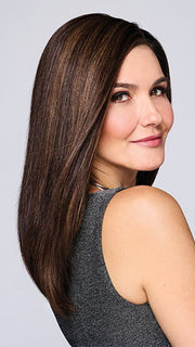 ROME ROMANCE by RAQUEL WELCH in color RH4/10SS SHADED JAVA | Off Black with Dark Brown highlights from dark roots to ends