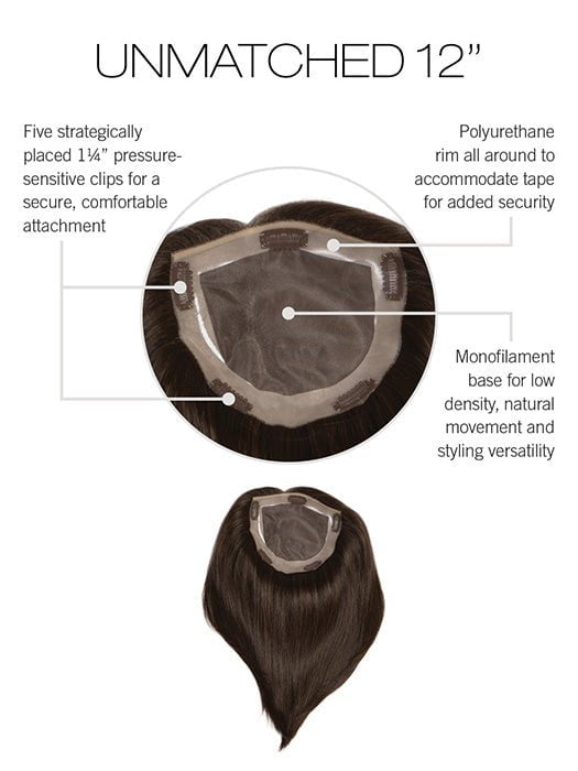 Model is wearing UNMATCHED 12" by Raquel Welch in RL4/10SS