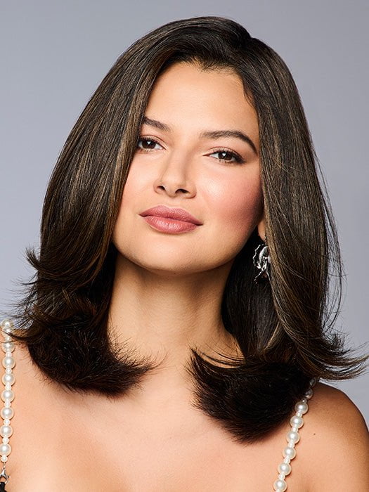 Model is wearing UNMATCHED 12" by Raquel Welch in RL4/10SS