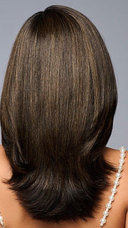 Model is wearing UNMATCHED 12" by Raquel Welch in RL4/10SS