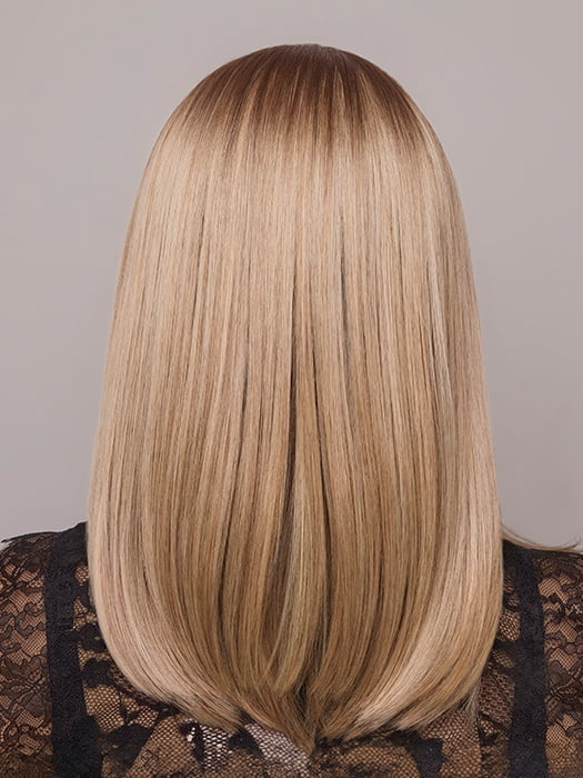 Model is wearing SLOAN by RENE OF PARIS in color BUTTER BISCUIT BLOND | Soft, Pale Chocolate Root that melts into a blend of Buttery and Biscuit Blonde tones