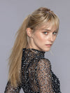 Model is wearing LEMON II by ELLEN WILLE in color SANDY BLONDE ROOTED 16.22.14 | Medium Blonde and Light Neutral Blonde with Medium Ash Blonde Blend and Shaded Roots