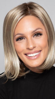 CAMERON LITE by Jon Renau in 22F16S8 VENICE BLONDE | Light Ash Blonde and Light Natural Blonde Blend Shaded with Medium Brown