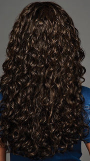 MAKENNA by RAQUEL WELCH in color MC4/10SS ESPRESSO MARTINI | Dark Brown with Lighter Brown Highlights