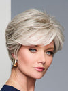 CURATED CUT by RAQUEL WELCH in color RL56/60 SILVER | Lightest Gray Evenly Blended with Pure White