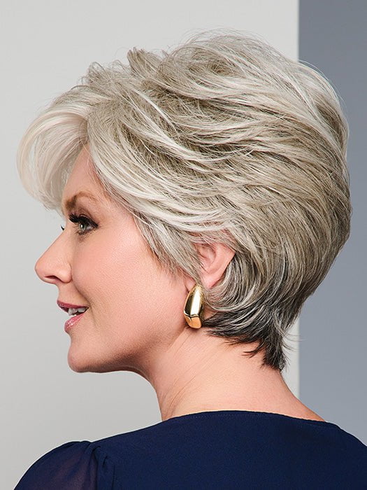 CURATED CUT by RAQUEL WELCH in color RL56/60 SILVER | Lightest Gray Evenly Blended with Pure White