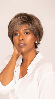 Sophia in KASON by Rene of Paris in TRUFFLE-BROWN-R | Neutral Medium-Brown Tone, softly blended with Light Ash Blond