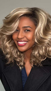 AVALON in RH12/26RT4 | Light Brown with Fine Golden Blonde Highlights And Dark Roots