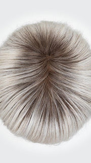 SILVER BLONDE ROOTED | Pearl White and Lightest Pale Blonde Blend with Shaded Roots