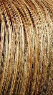 17/23/R8 | Beige Blonde and Auburn Blended with Medium Brown Roots
