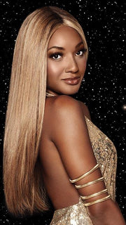 GLAMOUR AND MORE by RAQUEL WELCH in R14/25 HONEY GINGER | Dark Blonde Evenly Blended with Ginger Blonde