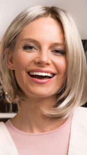 CAMERON by Jon Renau in FS17/101S18 PALM SPRINGS BLONDE | Light Ash Blonde with Pure White Natural Violet Bold Highlights, Shaded with Dark Natural Ash Blonde