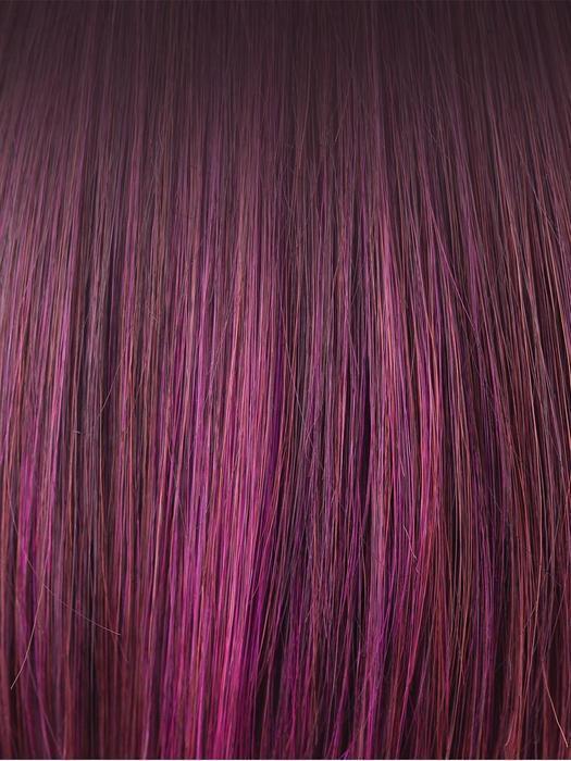 PLUMBERRY-JAM LR | Medium Plum with Dark roots with mix of Red/Fuschia With Long Dark Roots