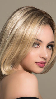 KRISTI by Jon Renau in 12FS8 SHADED PRALINE | Light Gold Brown, Light Natural Gold Blonde & Pale Natural Gold-Blonde Blend, Shaded with Medium Brown