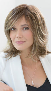 SPIRIT II Wig by ELLEN WILLE in BERNSTEIN ROOTED | Light Brown Base with Subtle Light Honey Blonde and Light Butterscotch Blonde Highlights and Dark Roots PPC MAIN IMAGE FB MAIN IMAGE