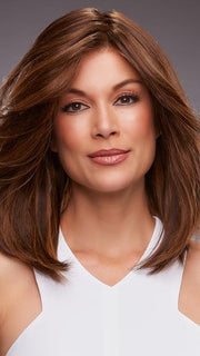 MARGOT Human Hair Wig by JON RENAU in FS6/30/27 TOFFEE TRUFFLE | Brown, Medium Red-Gold, Medium Red-Gold Blonde Blend with Medium Red Gold Blonde Bold Highlights