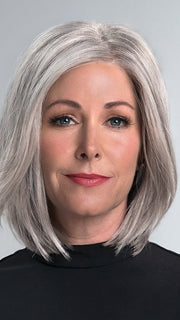 KRISTEN by Jon Renau in 39/51/60 MIST | Pure White front with Light Natural Ash Brown with 75% Light Grey, graduating to Light Grey with 30% Dark Brown