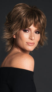 APPLAUSE by RAQUEL WELCH in R11S+ GLAZED MOCHA, Brown Human Hair Wig