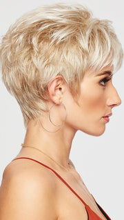 SPARKLE ELITE by RAQUEL WELCH | 20th Anniversary | R23S+ GLAZED VANILLA | Cool Platinum Blonde with Almost White Highlights