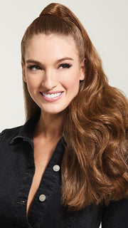 LONG WAVE PONY by HAIRDO in R830 GINGER BROWN | Warm Medium Brown