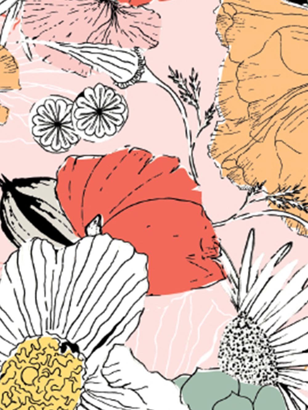 BLOOMS | Celebrating West Coast flora with emotive renderings of golden California poppies, red and paper poppies, coneflowers, and succulents