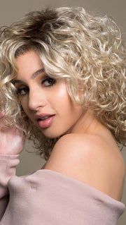 STORYVILLE by ELLEN WILLE in CHAMPAGNE ROOTED | Light Beige Blonde, Medium Honey Blonde, and Platinum Blonde Blend with Dark Roots