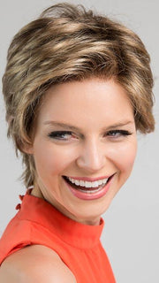 TRAVEL MONO by ELLEN WILLE in SAND MULTI ROOTED | Lightest Brown and Medium Ash Blonde Blend with Light Brown Roots