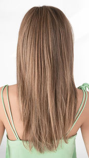 LIGHT-BERNSTEIN-ROOTED 27.12.26 | Light Auburn, Light Honey Blonde, and Light Reddish Brown Blend and Dark Roots