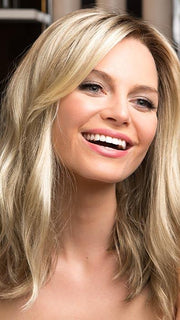 HEIDI by Jon Renau in 22F16S8 VENICE BLONDE | Light Ash Blonde and Light Natural Blonde Blend Shaded with Medium Brown