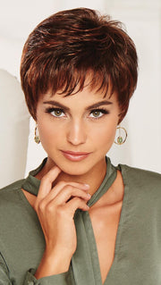 WINNER PETITE by RAQUEL WELCH | 20th Anniversary | R6/28H COPPERY MINK | Dark Medium Brown Evenly Blended with Vibrant Red Highlights PPC MAIN IMAGE FB MAIN IMAGE