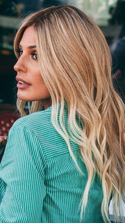27T613S8 SHADED SUN | Medium Red-Gold Blonde & Pale Natural Gold Blonde Blend, Shaded with Medium Brown
