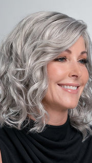 JULIANNE by Jon Renau in 39/51/60 MIST | Pure White front with Light Natural Ash Brown with 75% Light Grey, graduating to Light Grey with 30% Dark Brown