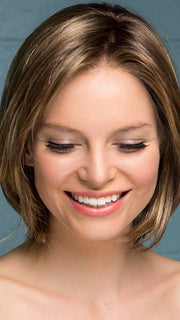SMOKE HI by ELLEN WILLE in BERNSTEIN ROOTED | Light Brown base with subtle Light Honey Blonde and Light Butterscotch Blonde highlights and Dark Roots