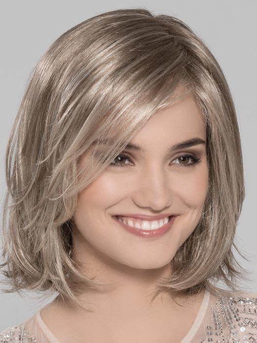 LUCKY HI Wig by ELLEN WILLE in SANDY-BLONDE-ROOTED | Medium Honey Blonde, Light Ash Blonde, and Lightest Reddish Brown blend with Dark Roots PPC MAIN IMAGE