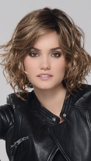 GIRL MONO by ELLEN WILLE in LIGHT BERNSTEIN ROOTED | Light Auburn, Light Honey Blonde, and Light Reddish Brown blend and Dark Roots PPC MAIN IMAGE FB MAIN IMAGE
