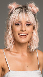 PEACHY KEEN by HAIRDO in PEACH | Light Peachy-Pink Rooted | The bangs were cut & customized for this photo