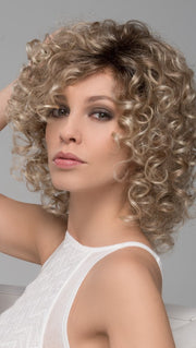 JAMILA PLUS by ELLEN WILLE in LIGHT HONEY ROOTED | Medium Honey Blonde, Platinum Blonde, and Light Golden Blonde Blend with Dark Roots