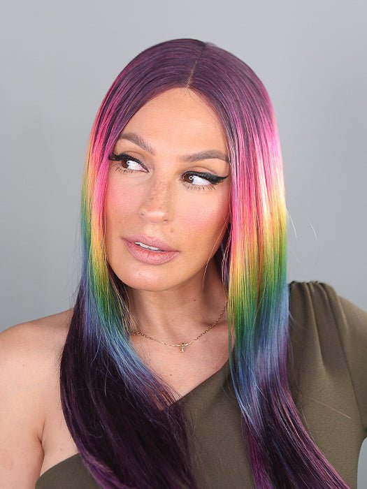 PARTY ALL NIGHT by Hairdo in PARTY ALL NIGHT | Bright Iridescent Rainbow against a Deep Purple Base