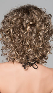BERNSTEIN ROOTED | Light Brown Base with Subtle Light Honey Blonde and Light Butterscotch Blonde Highlights and Dark Roots