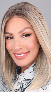 SANDY-BLONDE-ROOTED 16.22.20 | Medium Honey Blonde, Light Ash Blonde, and Lightest Reddish Brown blend with Dark Roots