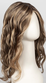 24BT18S8 SHADED MOCHA | Medium Natural Ash Blonde & Light Natural Gold Blonde Blend, Shaded with Medium Brown