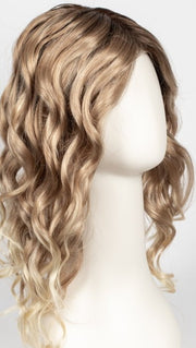 27T613S8 SHADED SUN | Medium Natural Red-Gold Blonde & Pale Natural Gold Blonde Blend and Tipped, Shaded with Medium Brown