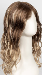 S14-26/88RO SUNSHINE | Medium Natural-Ash Blonde & Medium Red-Gold Blonde Blend roots to midlength, Light Natural Gold Blonde Blend midlength to ends
