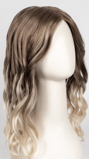 S18-60/102RO SOLSTICE | Dark Natural Ash Blonde roots to midlength, pure white with Pale Platinum Blonde midlength to ends