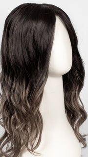 S2-103/18RO MIDNIGHT | Black/Brown Blend roots to midlength, Platinum Blonde& Dark Natural Ash Blonde blend midlength to ends