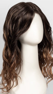 S6-30A27RO AUTUMN | Brown roots to midlength, Medium Natural Red & Medium Red-Gold Blonde Blend midlength to ends